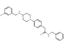 N-benzyl-2-(4-{4-[(3-chlorobenzyl)amino]-1-piperidinyl}phenyl)acetamide