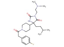 3-[2-(dimethylamino)ethyl]-5-{1-[(4-fluorophenyl)acetyl]-4-piperidinyl}-5-(3-methylbutyl)-2,4-imidazolidinedione