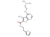 4-{[2-(dimethylamino)ethyl]amino}-5-methyl-N-[2-(2-thienyl)ethyl]thieno[2,3-d]pyrimidine-6-carboxamide