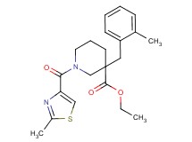 ethyl 3-(2-methylbenzyl)-1-[(2-methyl-1,3-thiazol-4-yl)carbonyl]-3-piperidinecarboxylate