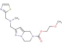 2-methoxyethyl 2-{[methyl(1,3-thiazol-2-ylmethyl)amino]methyl}-6,7-dihydropyrazolo[1,5-a]pyrazine-5(4H)-carboxylate