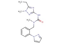 N'-(5-ethyl-1-methyl-1H-1,2,4-triazol-3-yl)-N-methyl-N-[2-(1H-pyrazol-1-yl)benzyl]urea