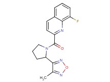 8-fluoro-2-{[2-(4-methyl-1,2,5-oxadiazol-3-yl)-1-pyrrolidinyl]carbonyl}quinoline