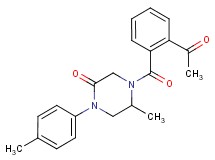 4-(2-acetylbenzoyl)-5-methyl-1-(4-methylphenyl)-2-piperazinone