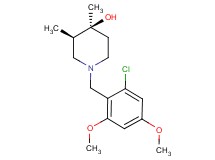 (3R*,4S*)-1-(2-chloro-4,6-dimethoxybenzyl)-3,4-dimethyl-4-piperidinol