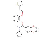 N-cyclopentyl-3,4-dimethoxy-N-{3-[2-(2-thienyl)ethoxy]benzyl}benzamide