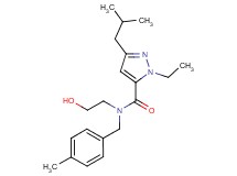 1-ethyl-N-(2-hydroxyethyl)-3-isobutyl-N-(4-methylbenzyl)-1H-pyrazole-5-carboxamide