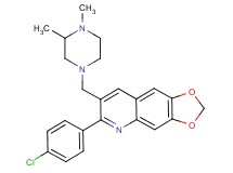 6-(4-chlorophenyl)-7-[(3,4-dimethyl-1-piperazinyl)methyl][1,3]dioxolo[4,5-g]quinoline