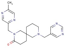 2-[(5-methylpyrazin-2-yl)methyl]-8-(pyrimidin-5-ylmethyl)-2,8-diazaspiro[5.5]undecan-3-one