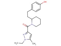 4-(2-{1-[(1-ethyl-5-methyl-1H-pyrazol-3-yl)carbonyl]-2-piperidinyl}ethyl)phenol
