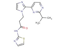 3-[2-(2-isopropylpyrimidin-4-yl)-1H-imidazol-1-yl]-N-1,3-thiazol-2-ylpropanamide