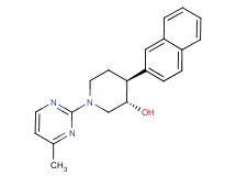 (3S*,4S*)-1-(4-methylpyrimidin-2-yl)-4-(2-naphthyl)piperidin-3-ol