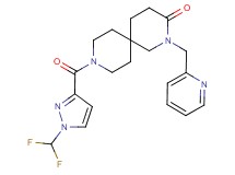 9-{[1-(difluoromethyl)-1H-pyrazol-3-yl]carbonyl}-2-(pyridin-2-ylmethyl)-2,9-diazaspiro[5.5]undecan-3-one