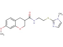 7-methoxy-N-{2-[(1-methyl-1H-imidazol-2-yl)thio]ethyl}chromane-3-carboxamide