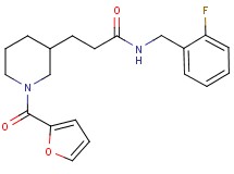 N-(2-fluorobenzyl)-3-[1-(2-furoyl)-3-piperidinyl]propanamide