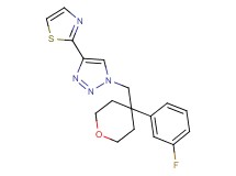 1-{[4-(3-fluorophenyl)tetrahydro-2H-pyran-4-yl]methyl}-4-(1,3-thiazol-2-yl)-1H-1,2,3-triazole