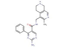 2-amino-N-[(3-methyl-5,6,7,8-tetrahydro-2,7-naphthyridin-4-yl)methyl]-4-phenyl-5-pyrimidinecarboxamide