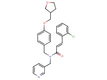 (2E)-3-(2-chlorophenyl)-N-(3-pyridinylmethyl)-N-[4-(tetrahydro-3-furanylmethoxy)benzyl]acrylamide