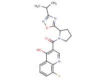 8-fluoro-3-{[2-(3-isopropyl-1,2,4-oxadiazol-5-yl)-1-pyrrolidinyl]carbonyl}-4-quinolinol