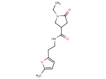 1-ethyl-N-[2-(5-methyl-2-furyl)ethyl]-5-oxo-3-pyrrolidinecarboxamide