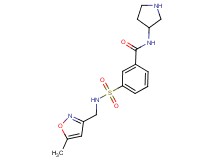 3-({[(5-methylisoxazol-3-yl)methyl]amino}sulfonyl)-N-pyrrolidin-3-ylbenzamide