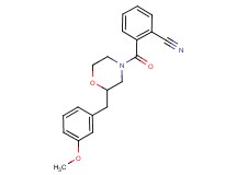 2-{[2-(3-methoxybenzyl)-4-morpholinyl]carbonyl}benzonitrile