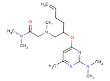 2-[(2-{[2-(dimethylamino)-6-methylpyrimidin-4-yl]oxy}hex-5-en-1-yl)(methyl)amino]-N,N-dimethylacetamide