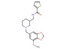 N-({1-[(7-methoxy-1,3-benzodioxol-5-yl)methyl]-3-piperidinyl}methyl)-2-thiophenecarboxamide