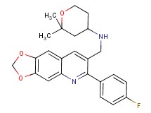 (2,2-dimethyltetrahydro-2H-pyran-4-yl){[6-(4-fluorophenyl)[1,3]dioxolo[4,5-g]quinolin-7-yl]methyl}amine