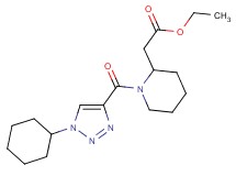 ethyl {1-[(1-cyclohexyl-1H-1,2,3-triazol-4-yl)carbonyl]-2-piperidinyl}acetate