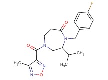 4-(4-fluorobenzyl)-3-isopropyl-1-[(4-methyl-1,2,5-oxadiazol-3-yl)carbonyl]-1,4-diazepan-5-one