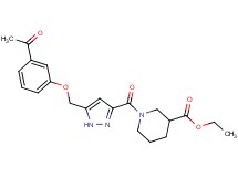 ethyl 1-({5-[(3-acetylphenoxy)methyl]-1H-pyrazol-3-yl}carbonyl)-3-piperidinecarboxylate