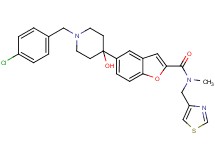 5-[1-(4-chlorobenzyl)-4-hydroxy-4-piperidinyl]-N-methyl-N-(1,3-thiazol-4-ylmethyl)-1-benzofuran-2-carboxamide