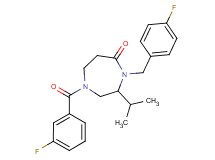 1-(3-fluorobenzoyl)-4-(4-fluorobenzyl)-3-isopropyl-1,4-diazepan-5-one