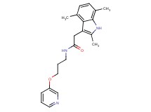N-[3-(3-pyridinyloxy)propyl]-2-(2,4,7-trimethyl-1H-indol-3-yl)acetamide