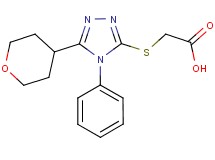 {[4-phenyl-5-(tetrahydro-2H-pyran-4-yl)-4H-1,2,4-triazol-3-yl]thio}acetic acid
