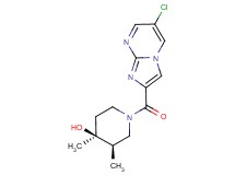 (3R*,4S*)-1-[(6-chloroimidazo[1,2-a]pyrimidin-2-yl)carbonyl]-3,4-dimethylpiperidin-4-ol
