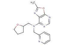2-methyl-N-(pyridin-2-ylmethyl)-N-(tetrahydrofuran-2-ylmethyl)[1,3]oxazolo[5,4-d]pyrimidin-7-amine