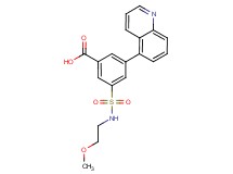 3-{[(2-methoxyethyl)amino]sulfonyl}-5-quinolin-5-ylbenzoic acid