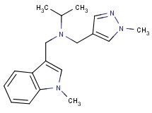 N-[(1-methyl-1H-indol-3-yl)methyl]-N-[(1-methyl-1H-pyrazol-4-yl)methyl]propan-2-amine