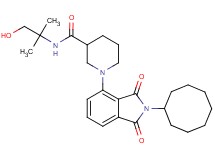 1-(2-cyclooctyl-1,3-dioxo-2,3-dihydro-1H-isoindol-4-yl)-N-(2-hydroxy-1,1-dimethylethyl)-3-piperidinecarboxamide