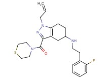 1-allyl-N-[2-(2-fluorophenyl)ethyl]-3-(4-thiomorpholinylcarbonyl)-4,5,6,7-tetrahydro-1H-indazol-5-amine