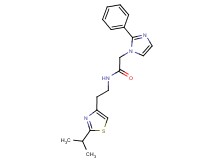 N-[2-(2-isopropyl-1,3-thiazol-4-yl)ethyl]-2-(2-phenyl-1H-imidazol-1-yl)acetamide
