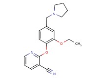 2-[2-ethoxy-4-(pyrrolidin-1-ylmethyl)phenoxy]nicotinonitrile