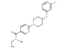 N-ethyl-6-[4-(3-fluorophenoxy)-1-piperidinyl]-N-methylnicotinamide