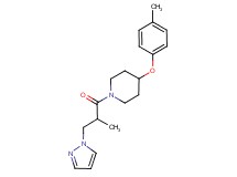 4-(4-methylphenoxy)-1-[2-methyl-3-(1H-pyrazol-1-yl)propanoyl]piperidine