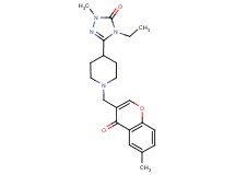 4-ethyl-2-methyl-5-{1-[(6-methyl-4-oxo-4H-chromen-3-yl)methyl]piperidin-4-yl}-2,4-dihydro-3H-1,2,4-triazol-3-one