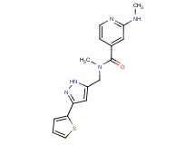 N-methyl-2-(methylamino)-N-{[3-(2-thienyl)-1H-pyrazol-5-yl]methyl}isonicotinamide
