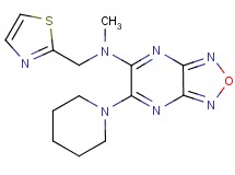 N-methyl-6-(1-piperidinyl)-N-(1,3-thiazol-2-ylmethyl)[1,2,5]oxadiazolo[3,4-b]pyrazin-5-amine
