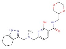N-(1,4-dioxan-2-ylmethyl)-2-hydroxy-6-{[methyl(4,5,6,7-tetrahydro-1H-indazol-3-ylmethyl)amino]methyl}nicotinamide